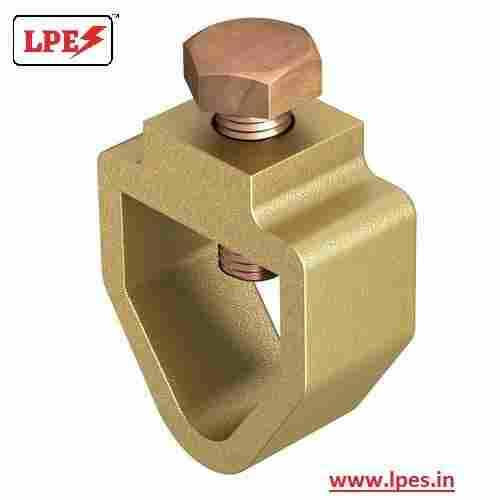 Brass Material Made Industrial Rod To Flat Type Earthing Clamp