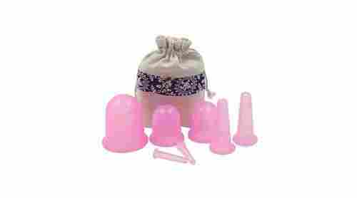 Plain Pink Silicon Massage Therapy Cups