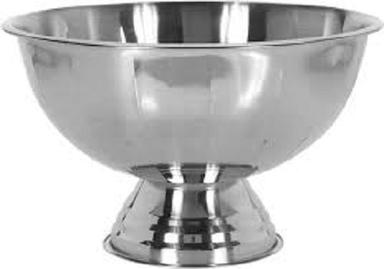 Silver Round Stainless Steel Punch Bowl