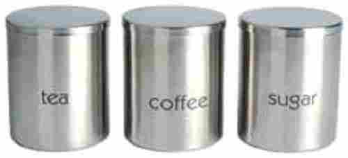 3 Piece Silver Canister Set