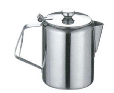 Silver Plain Design Metal Coffee Pot