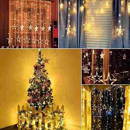 Plug In Type Ac Powered Warm White Color Christmas Decoration Led Star Light