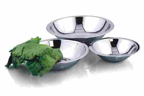 Stainless Steel Shallow Mixing Bowl