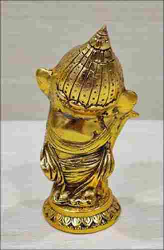 Golden Polished Ganesh Statue