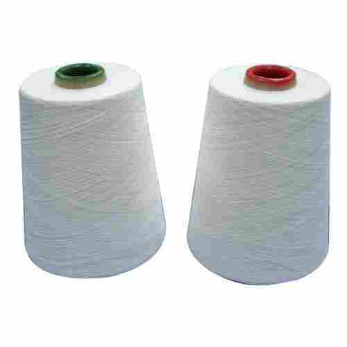 Plain White Spun Polyester Yarn