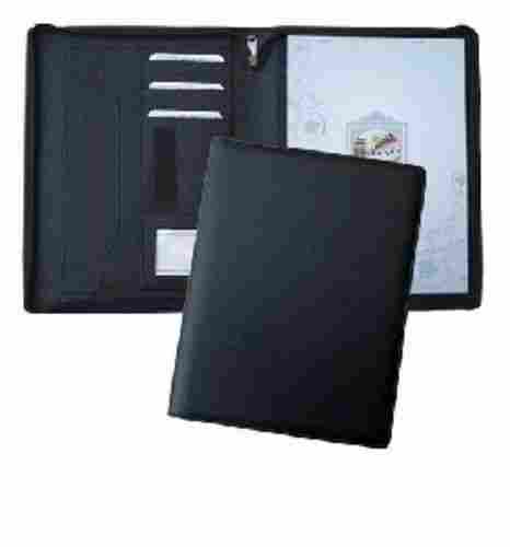 Rectangular Black Leather File Folder