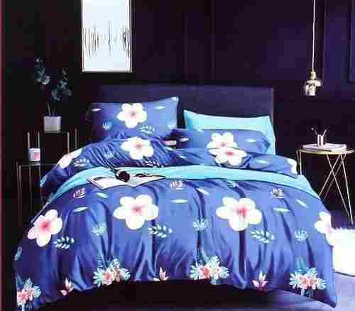 Florence Glace Cotton Blue Double Bed Sheet