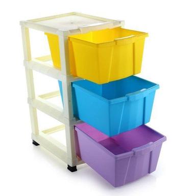 Easy To Clean Multicolor Rectangular 1 Feet Size Plastic Made Storage Drawer