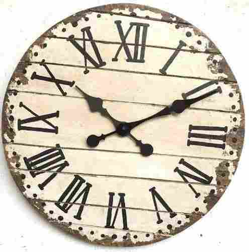 Polished Wooden Decorative Wall Clock