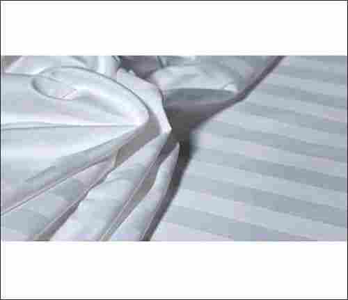 Pure White Satin Stripe Fabric