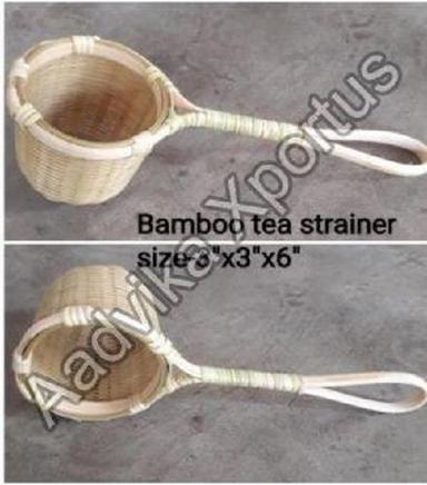 Light Brown Designer Handcrafted Bamboo Tea Strainer
