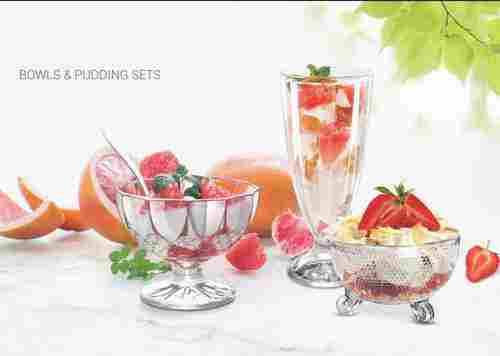 Milton Glass Bowls And Pudding Sets