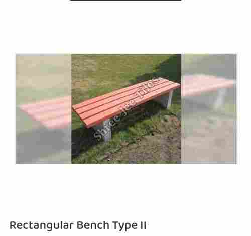 Rectangular Shape Red Color Garden Bench