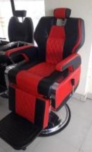 Custom Red And Black Adjustable Back Salon Chair With Head Rest - Rama317