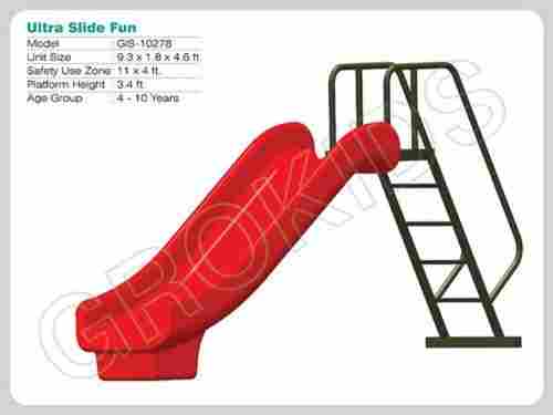 Kids Red Outdoor Playground FRP Plastic Straight Slide