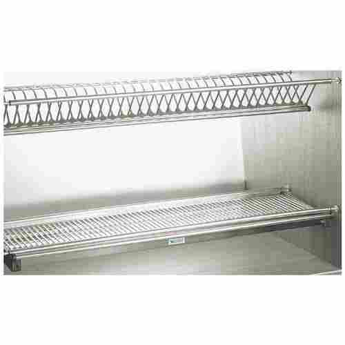 Polished Finish 2 Shelves Stainless Steel Dish Drying Rack