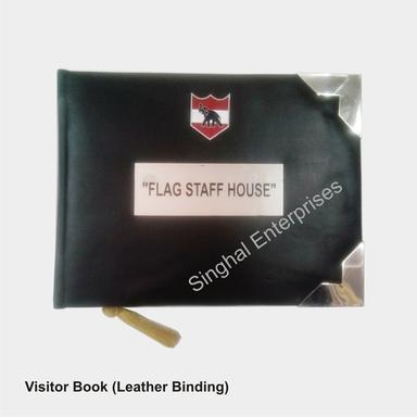 Highly Durable Rectangular Shape Leather Binding Tear Proof Visitor Book