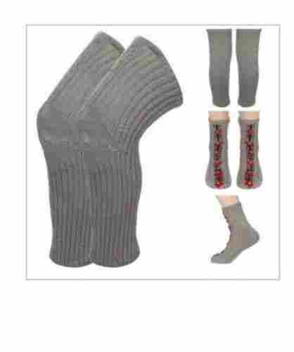 Comfortable Grey Color Handmade Woolen Socks