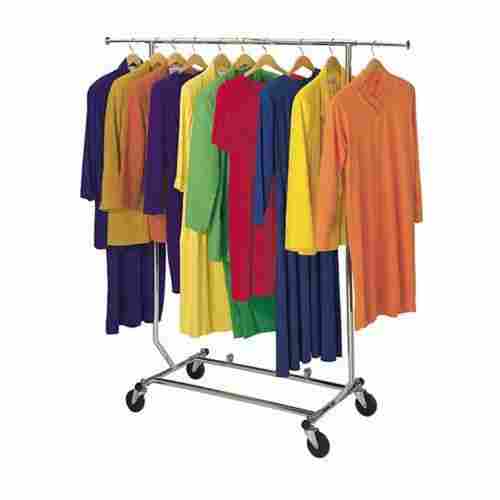 Portable Retail Store Garments Clothes Hanging Display Stand