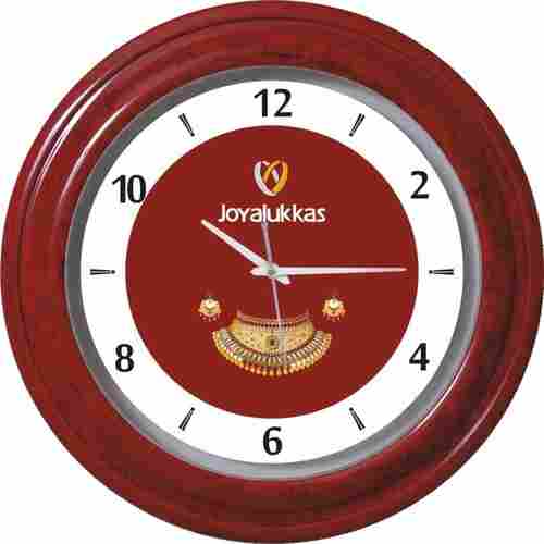 Joyalukkas Jewellers Promotional Wood Finish Round Wall Clock