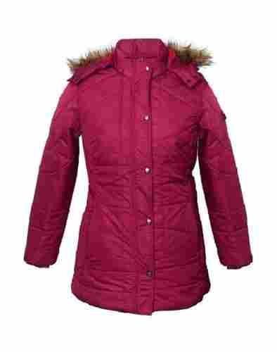 Ruby Color Jacket For Ladies, Full Sleeve, Plain Pattern, Best Quality, Elegant Design, Attractive Look, Soft Texture, Skin Friendly, Comfortable To Wear, Well Stitched, Casual Wear
