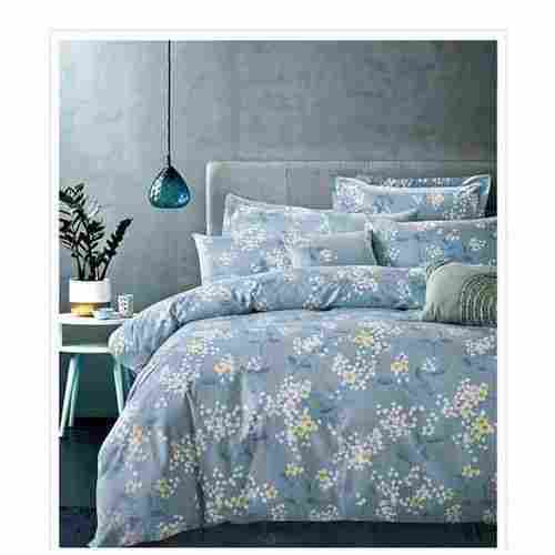 Floral Print Polyester Double Bed Sheet with Pillow Covers