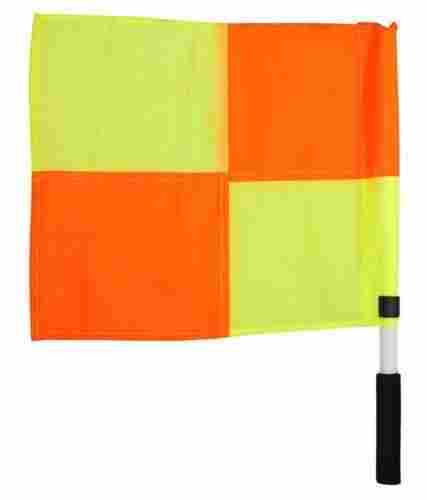 Orange & Yellow Color Stitched Rectangle Shape Soccer Referee Flags