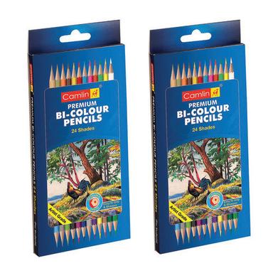 Camlin Premium Bi-Color Pencil 24 Shades (Pack Of 2)