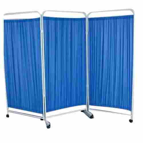 Cotton Fabric Material Made Hospital Panel Bedside Screen With Curtain