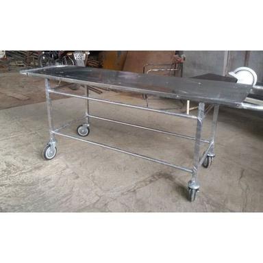 Eco-Friendly Silver Color Polished Type Stainless Steel Patient Stretcher Portable Trolley