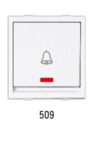 White 6A Bell Push With Indicator 2M Suprio Switches