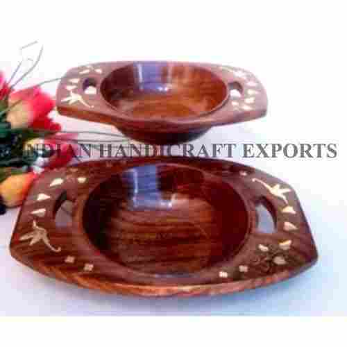 Handicraft Brown Color Wooden Dish Stand