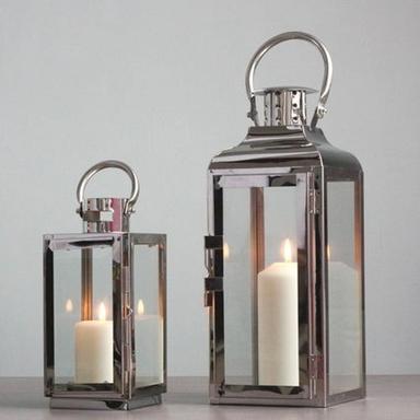 Metal Silver Color Stainless Steel Decorative Lantern