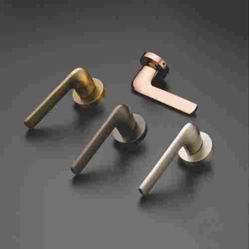 Brass Angular Lever Door Handle