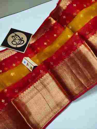 Banarasi Organza Gold Zari Weaved Saree