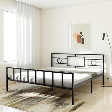 Black Metal Double Bed Carpenter Assembly