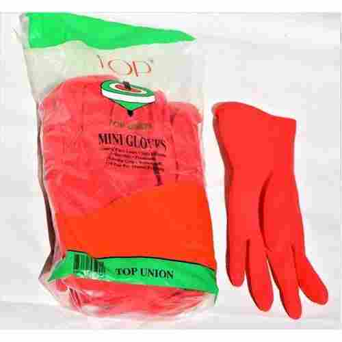 Red PVC Coated Rolled Cuff Rubber Working Hand Gloves