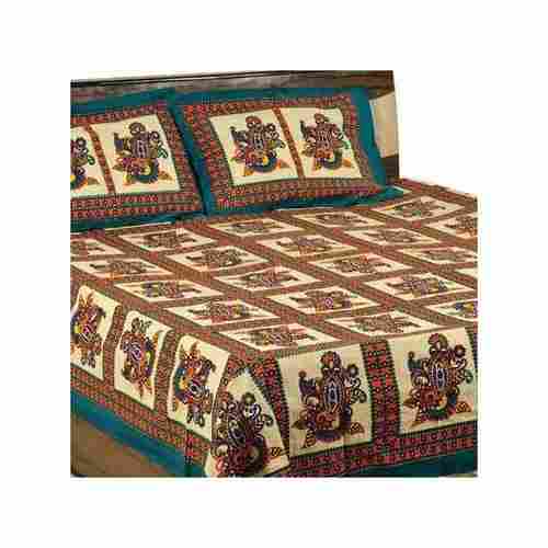 Jaipuri Printed Multicolour Cotton Bedsheet