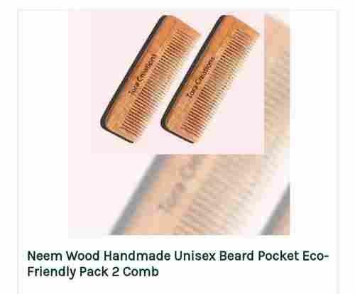 Neem Wood Handmade Eco-Friendly Pack 2 Comb