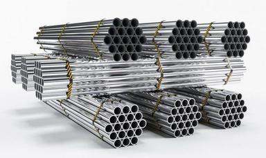 Metallic Grey Stainless Steel 410 Pipe