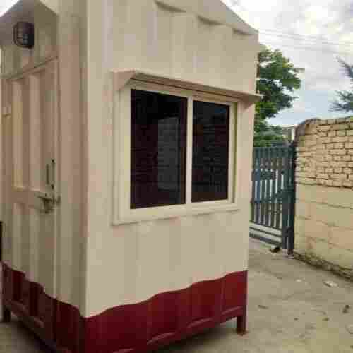 Grey And Brown Color Portable Eco Friendly Mild Steel Security Cabins