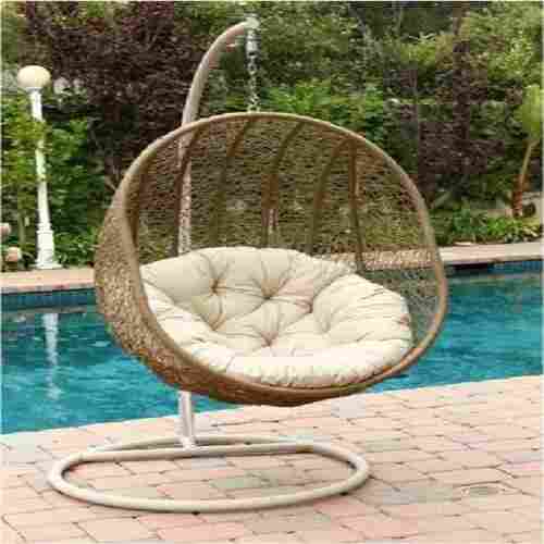 Egg Shaped With Polyester Cushion Modern Appearance Garden Swing