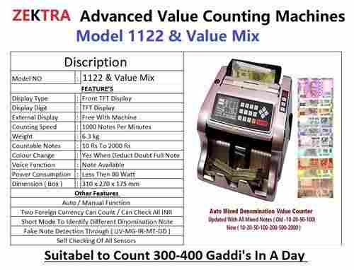 Mix Value Money Counting Machine