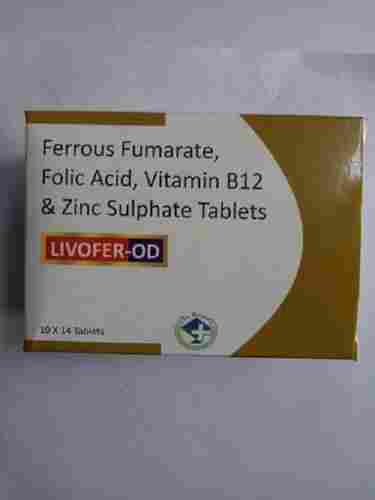 Ferrous Fumarate Folic Acid Vitamin B12 And Zinc Sulphate Tablets