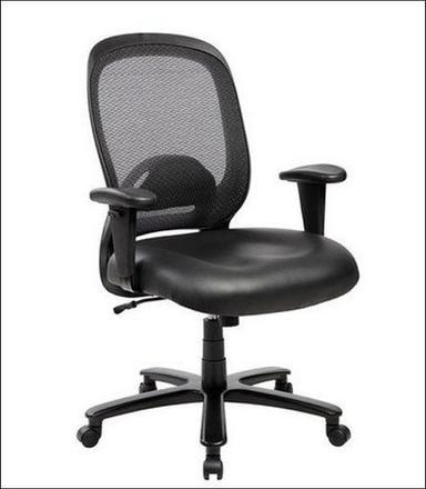 Easy To Clean Black Leather Office Computer Chair