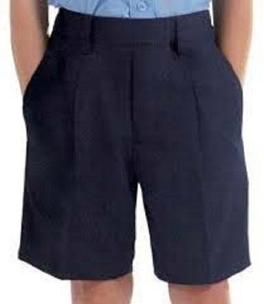 Blue Color Cotton Plain School Uniform Shorts Pant Gender: Boy
