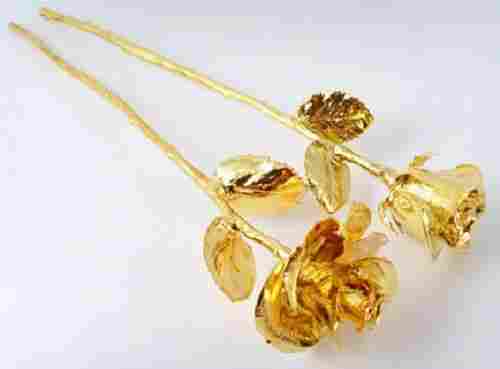 Gold Plated Rose For Decor Purpose