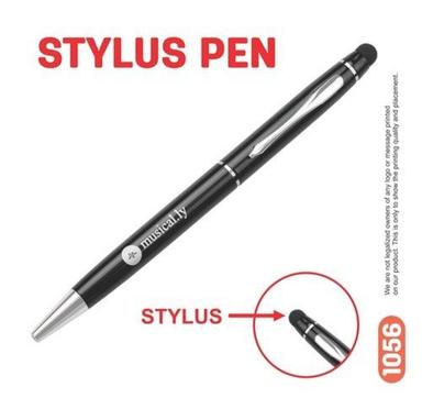 Printed Promotional 2 In 1 Black Metal Cross Refill Stylus Ball Pen For Paper And Touchscreen