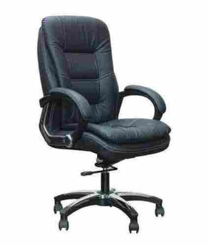Rotating Black High Back Office Chair With Soft Padded Armrest