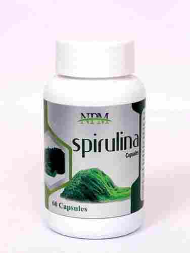Antioxidant High Protein Green Spirulina GMO Free Vegetarian 60 Capsules For Energy And Immunity